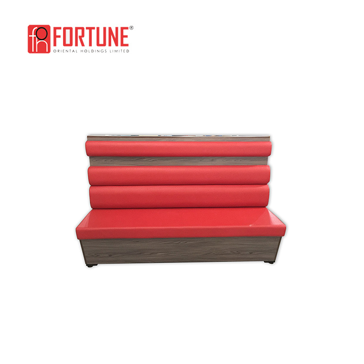 American Modern Style Red Rail Sofa for Restaurant (FOH-SLB01)