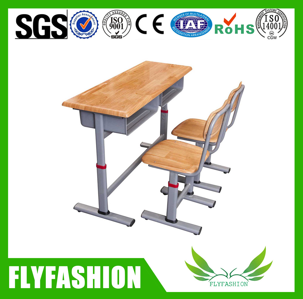 Classroom Children Double Desk School Student Desks with Chairs (SF-04D)