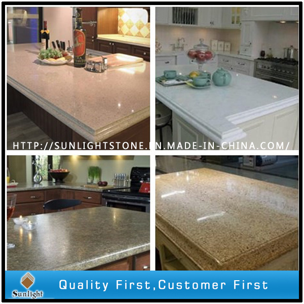 Black/White/Red/Yellow Artificial Quartz Stone for Countertops