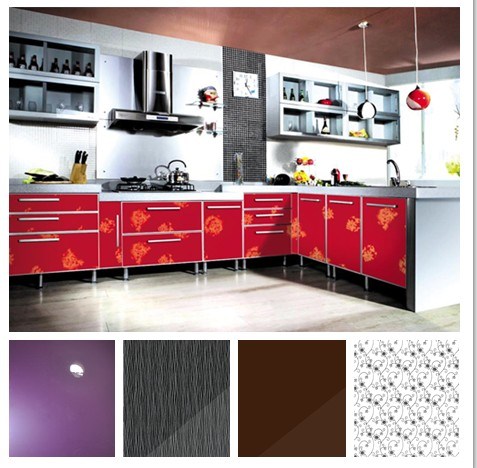 Acrylic Modern Whole Set Kitchen Cabinet