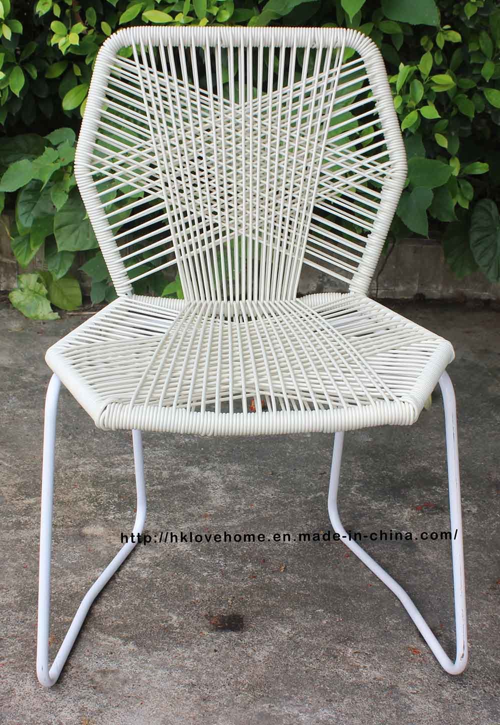 Classic Metal Outdoor Leisure Dining Rattan Tropicalia Garden Restaurant Chair