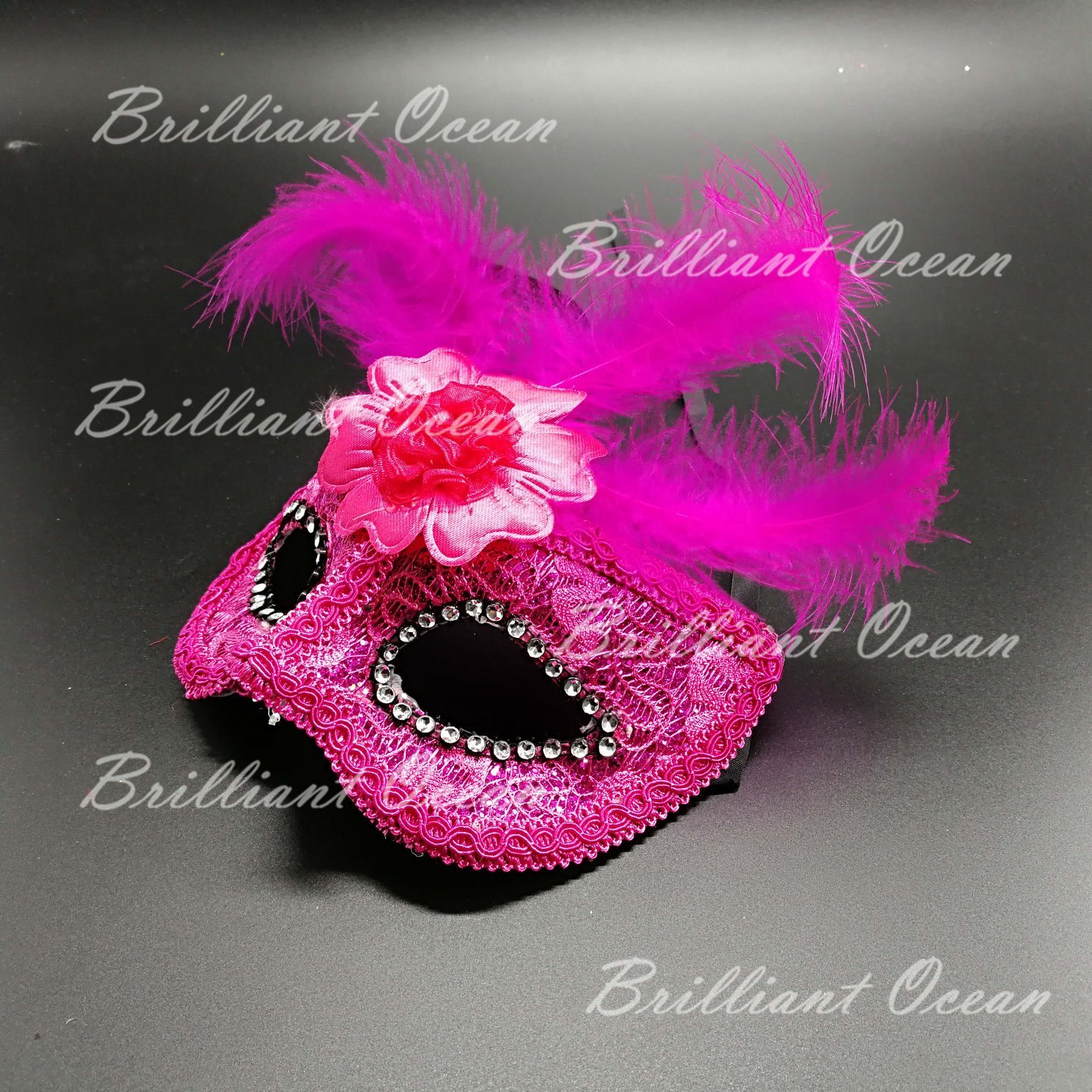 Rosy Lace Mask, Lace Masquerade Mask, Amazing Personal Decoration Party Mask