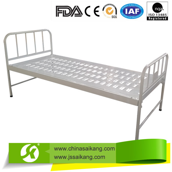 Sk056-1 Powder Coated Steel Hospital Flat Bed