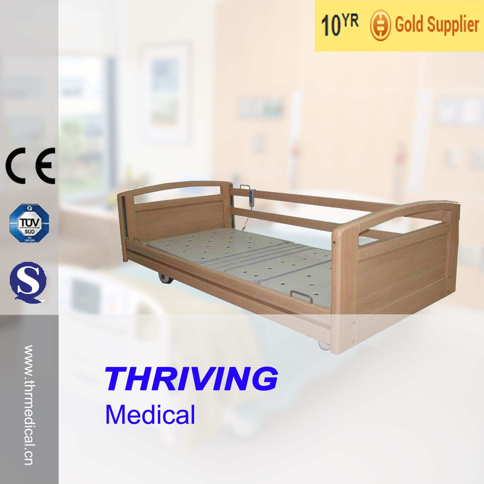 Electric Control Wooden Home Care Bed (THR-EB010)