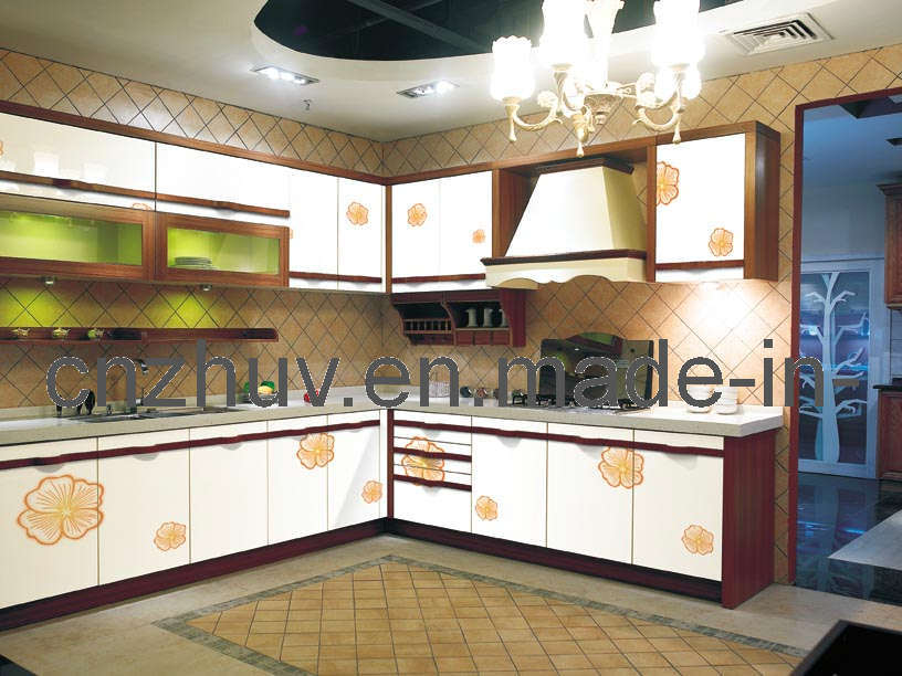 Intergral Kitchen Cabinet of UV Color Painting Panel and Cabinet Doors (ZH-C864)