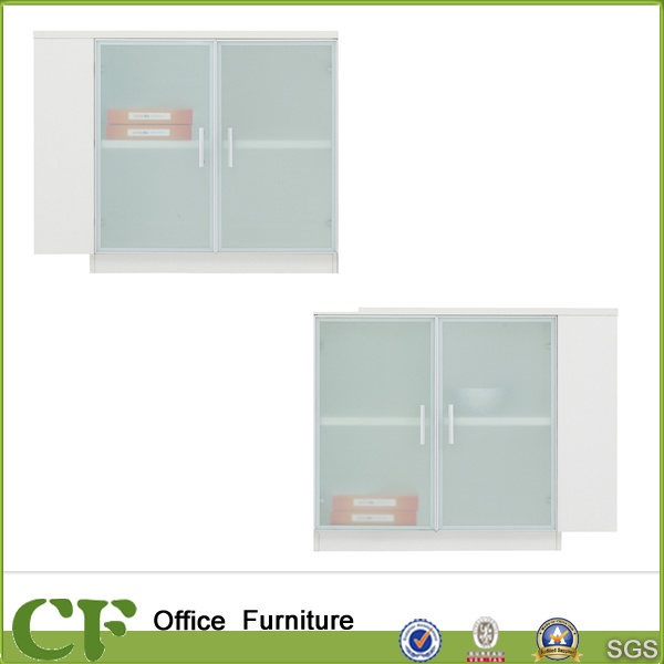 Ow-CDS0310 (T2) 2 Doors Glass Low Modular Office Furniture Cabinet