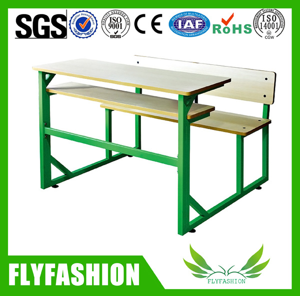 High Quality Classroom Furniture Double Student Desk and Chair (SF-61)