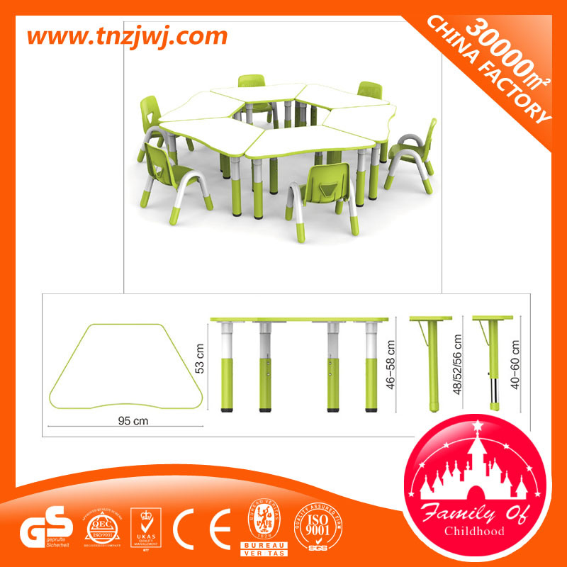 Kindergarten Plastic Table and Chairs Combined Triangle Table