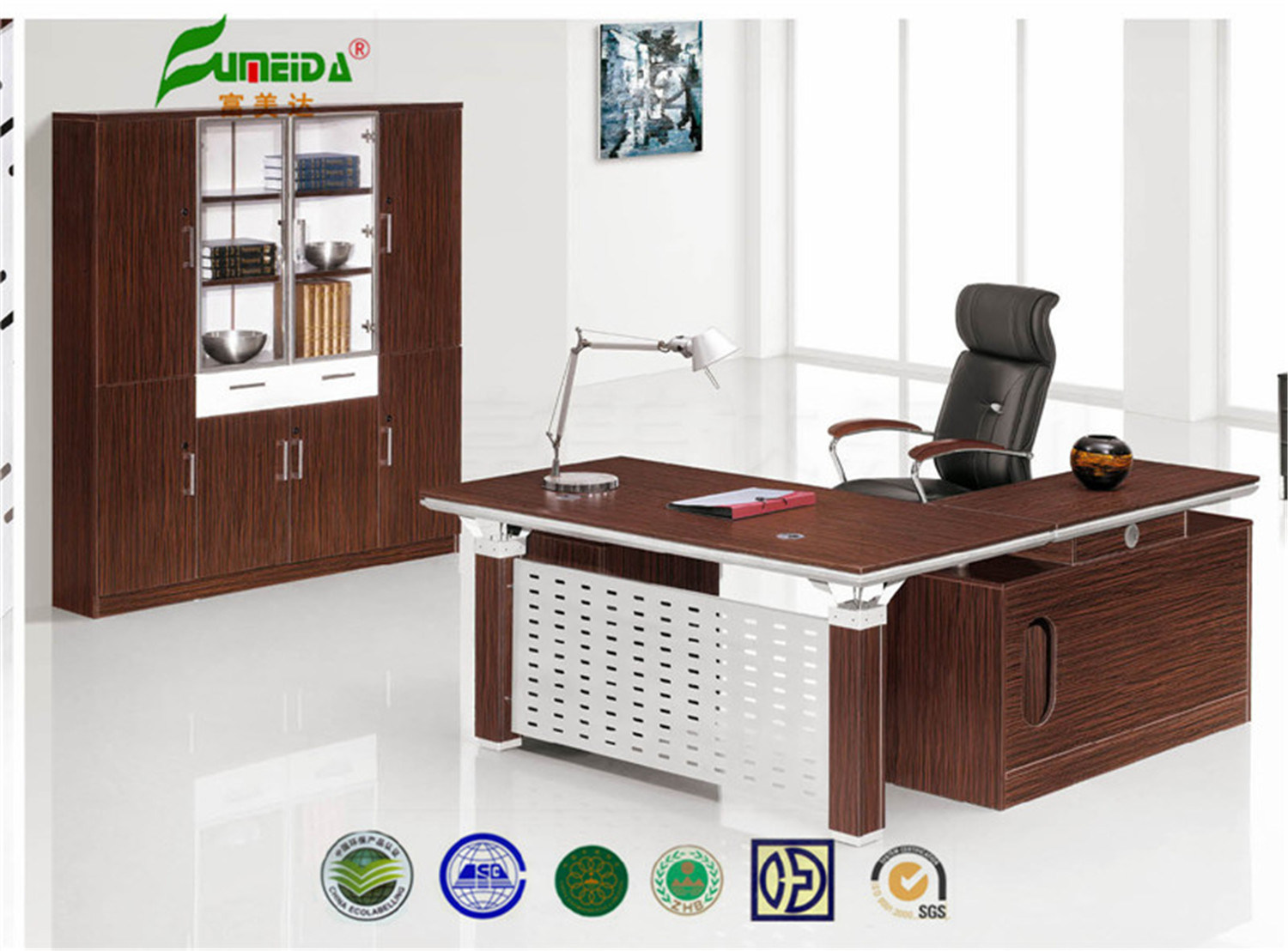 MFC High End Metal Frame Office Desk