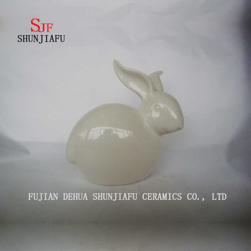 Cute Rabbit Ceramic Furnishing Articles for Living Room Home or Desk Decor Ceramic Animal