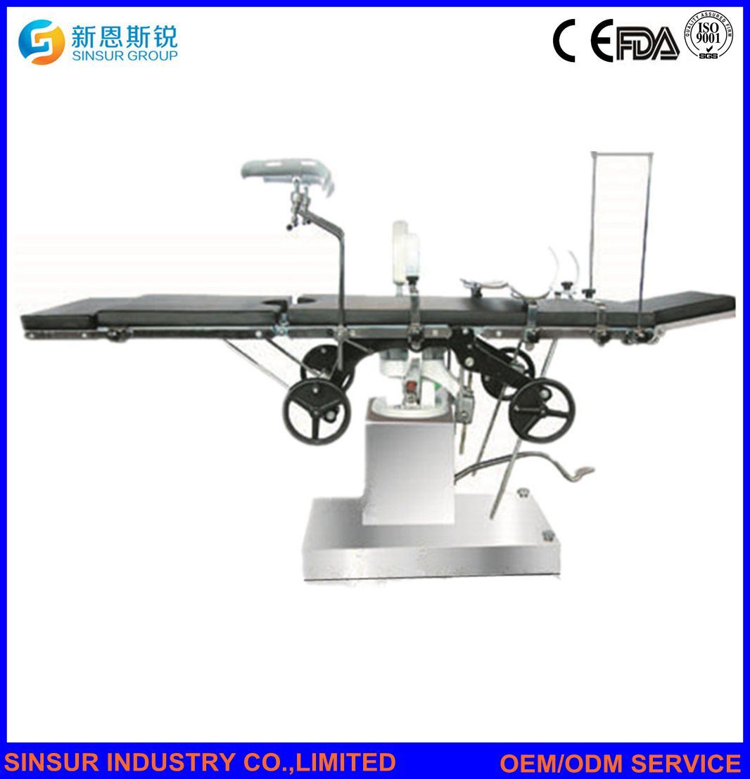 ISO/CE Approved Hospital Equipment Manual Multi-Function Hydraulic Operating Beds