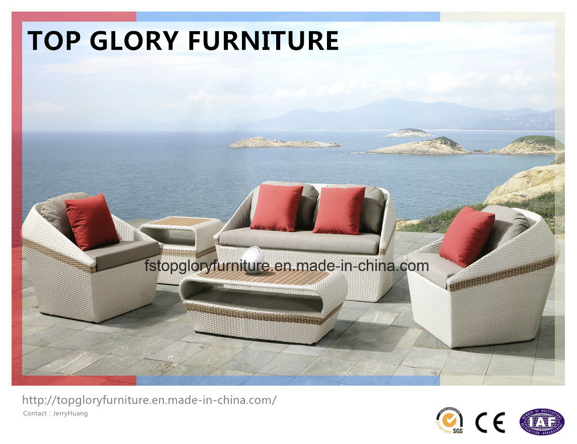 PE Rattan & Aluminum Furniture, Outdoor Rattan Sofa (TG-024)