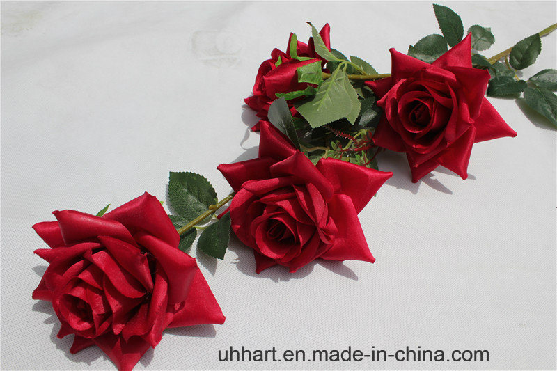 Romantic Artificial Red Rose Flower Fake Rosa Flower for Wedding Home Decoration