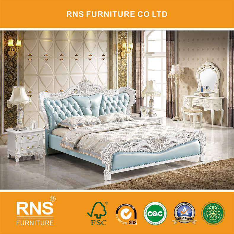 A1033 Antique Queen Wood Bed Design