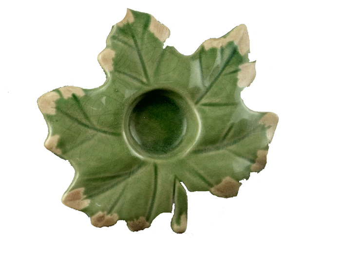 Maple Leave Shape Ceramic Candle Holder for Decoration