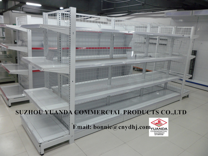 Metal Mesh Wire Back Double Side Shelf for Supermarket