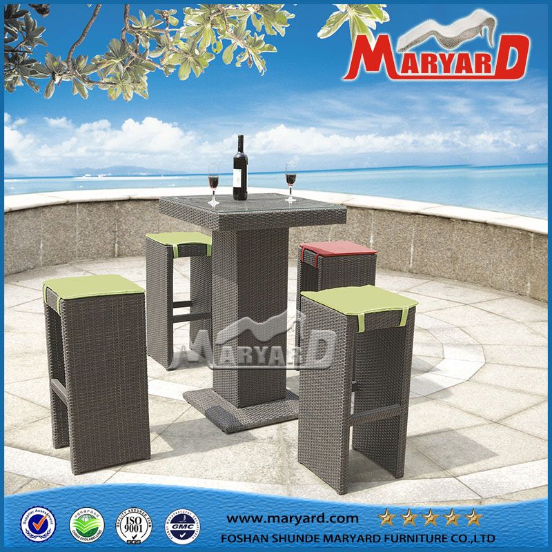 Commerical Furniture Wicker Bar Set