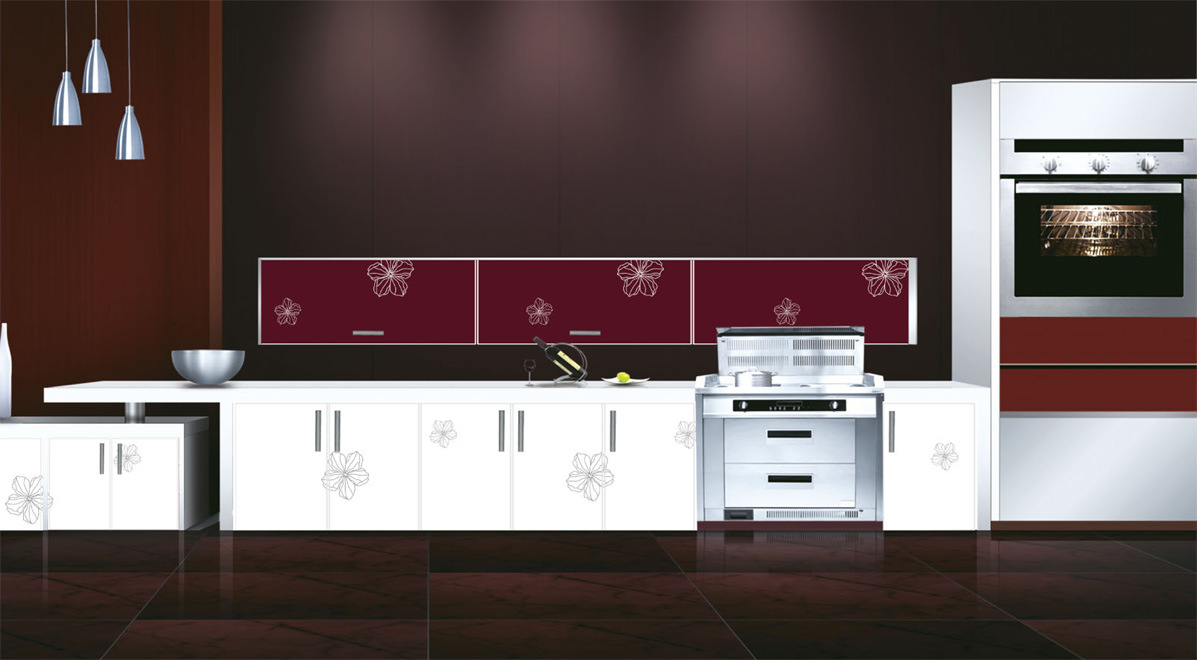 Popular Kitchen Furniture Wooden Cabinet (ZH9634)