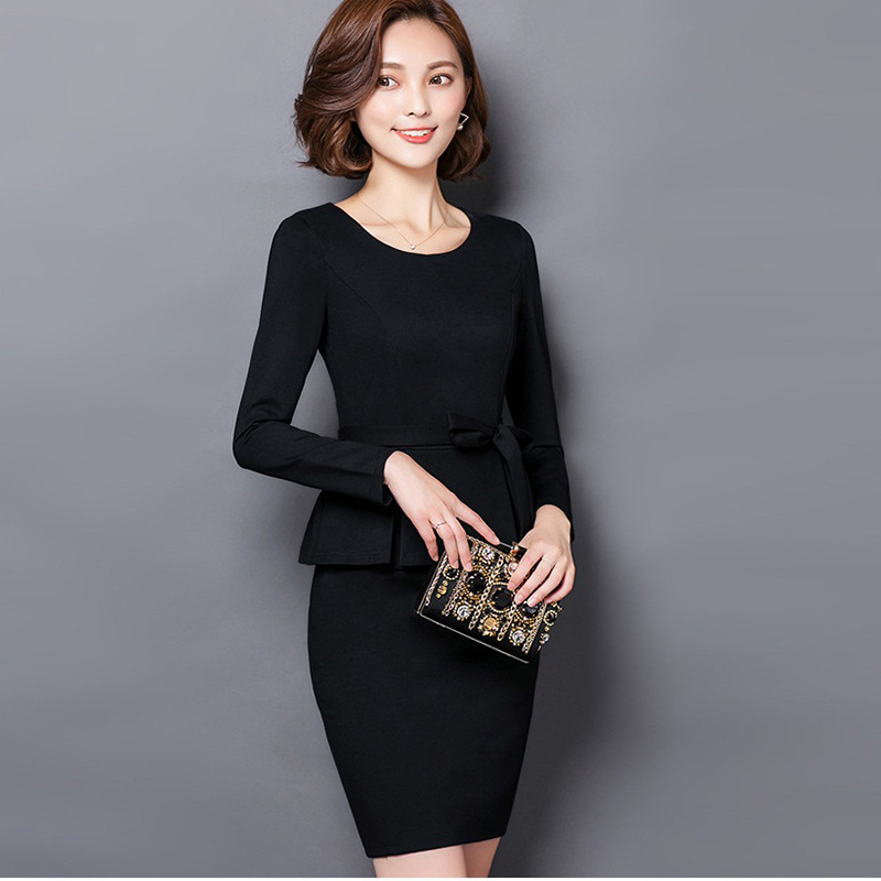 Women Slim A-Line MIDI Dress Office Ladies Wear Suit Dress