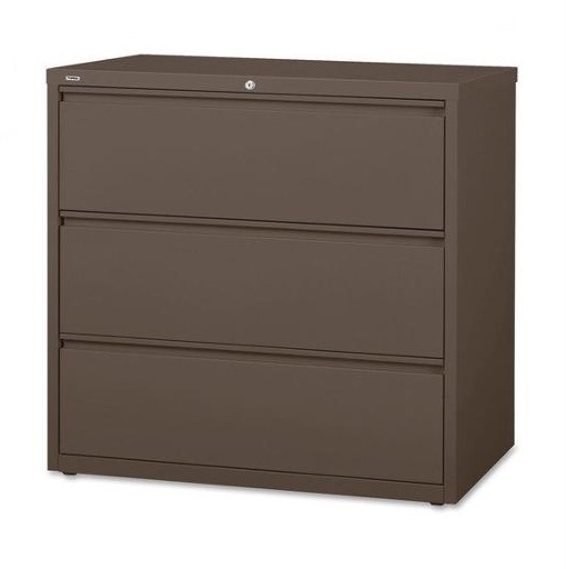 Black 3 Drawer Lateral File Cabinet for Office