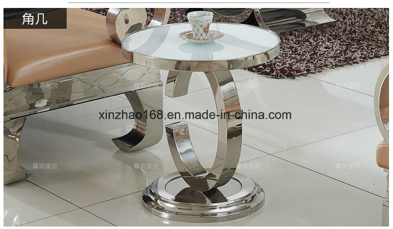 Modern Stainless Steel Glass Coffee Table