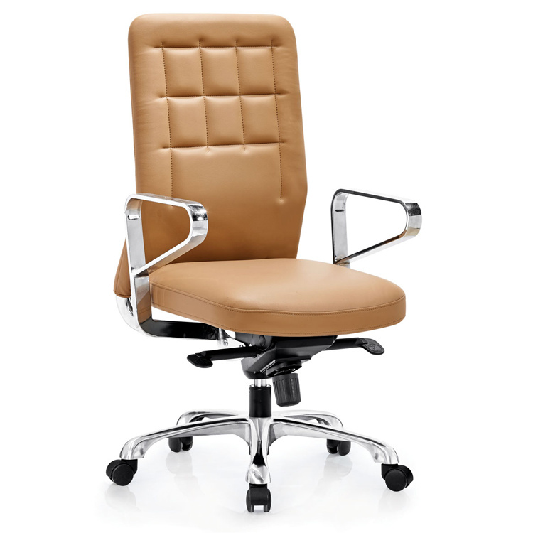 Manager Type Metal Clerk Chair for Office Staff with Leather Padding