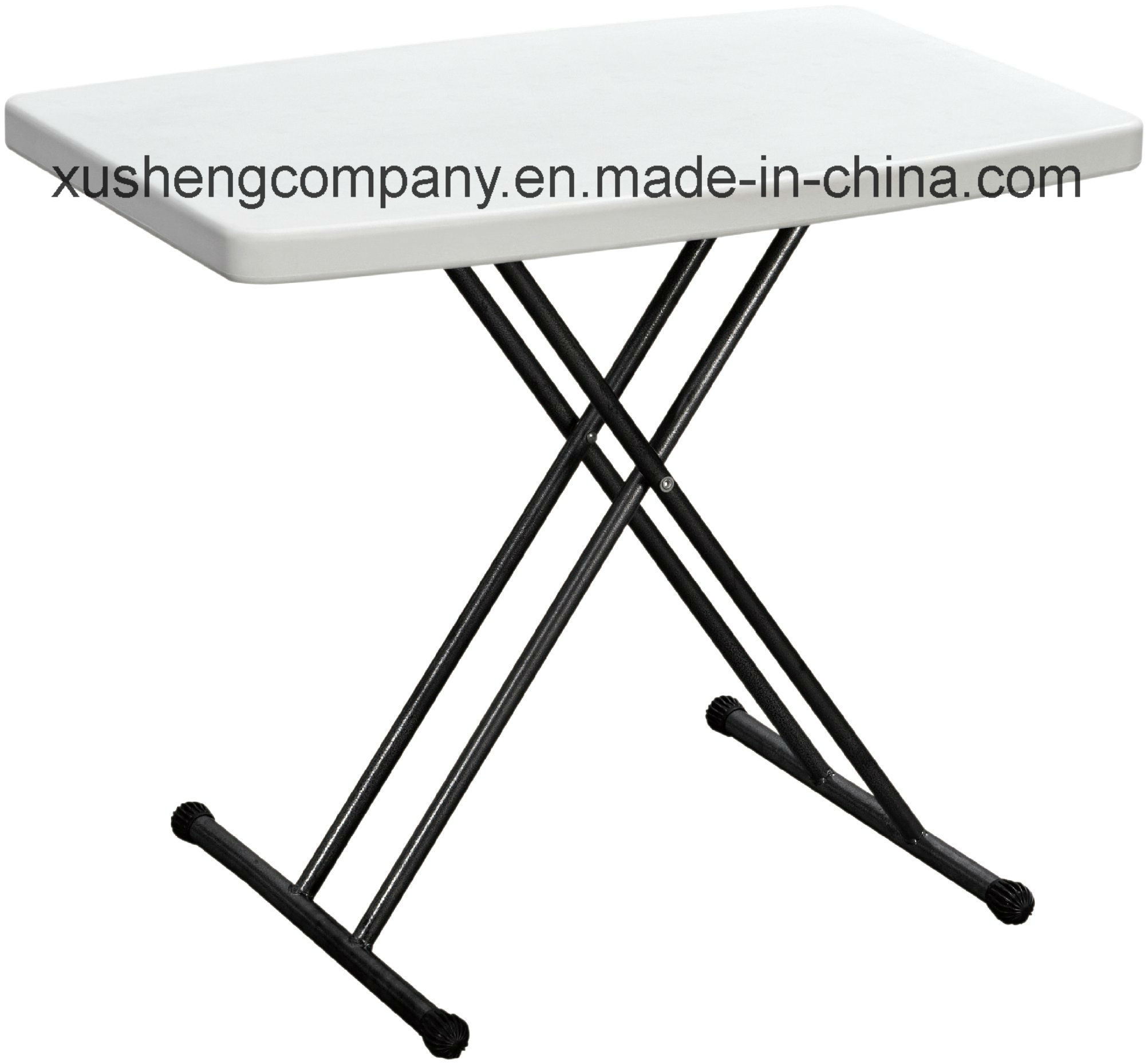 Blowing Mold Steel-HDPE Folding Table with Adjustable Height.