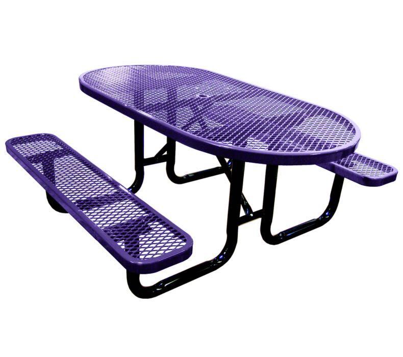 Metal Fabrication 3-Foot Perforated Oval Picnic Table