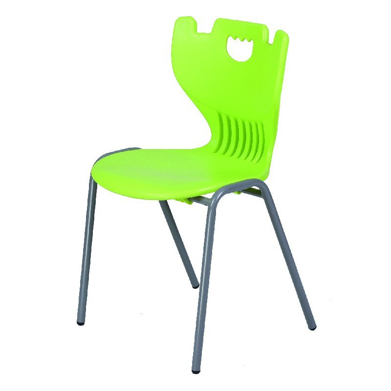 Multipurpose 5 Color Choice Stackable Plastic Garden Chairs with Steel Frame