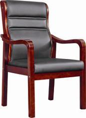 Wooden PU Leather Office Meeting Chair with Armrest (BS-202)