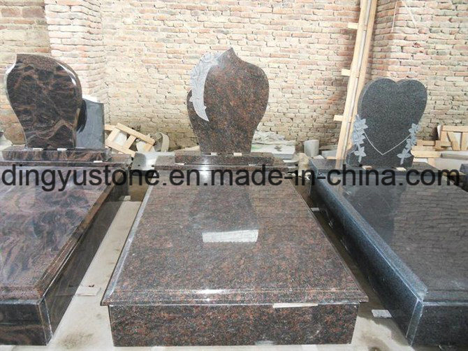 European/Russian/American Style Granite/Marble Tombstone with Custom Design