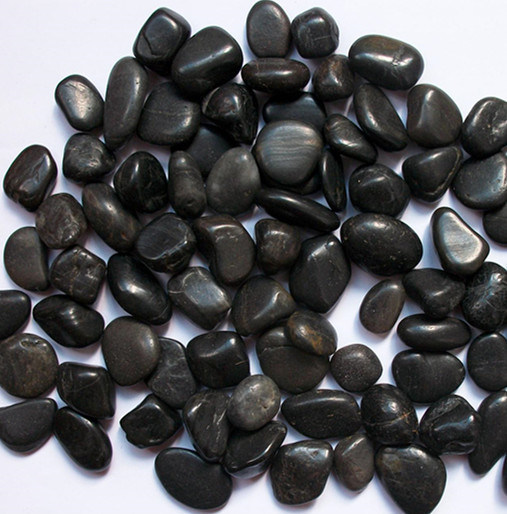 Natural River Stone Polished Black