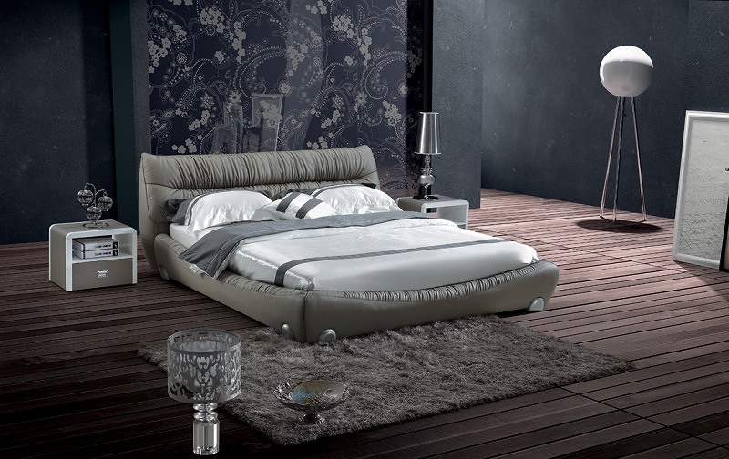 Modern Hot Selling Genuine Leather Bed (SBT-5872)