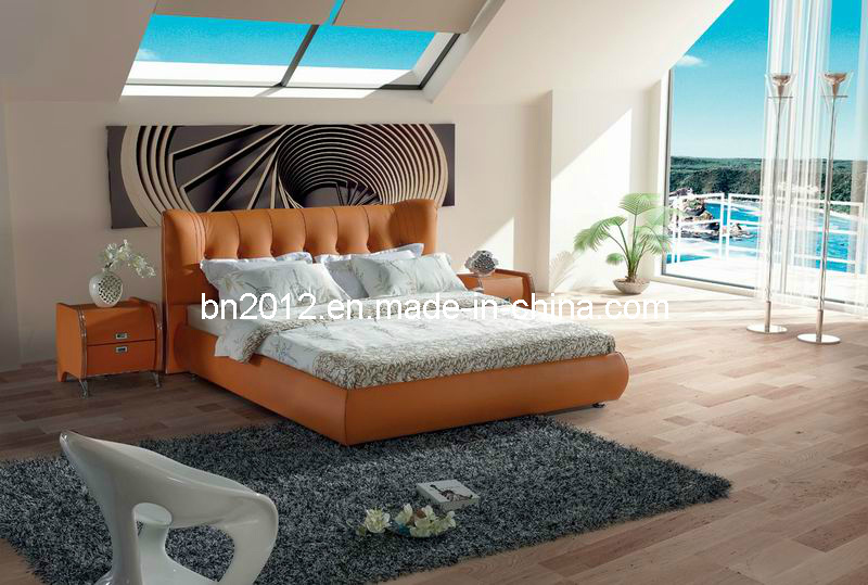 Imported Top Layer Leather Bed (SBT-5810)