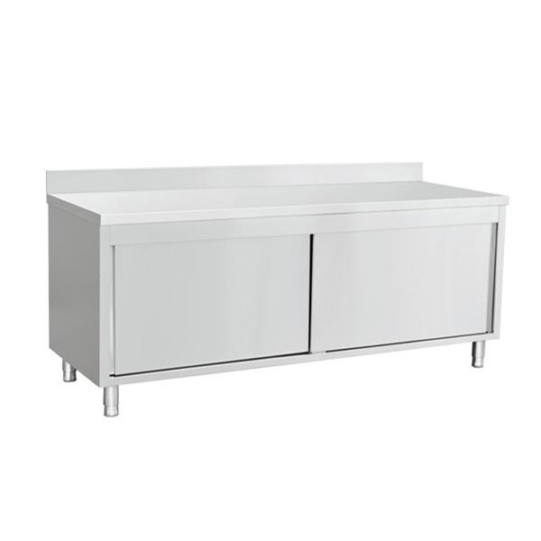 Stainless Steel Storage Cabinet with Sliding Door