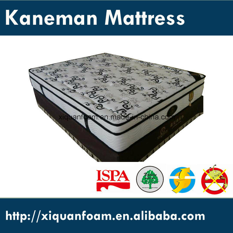 Star Hotel Luxurious Spring Base Memory Foam Knitted Fabric Mattress