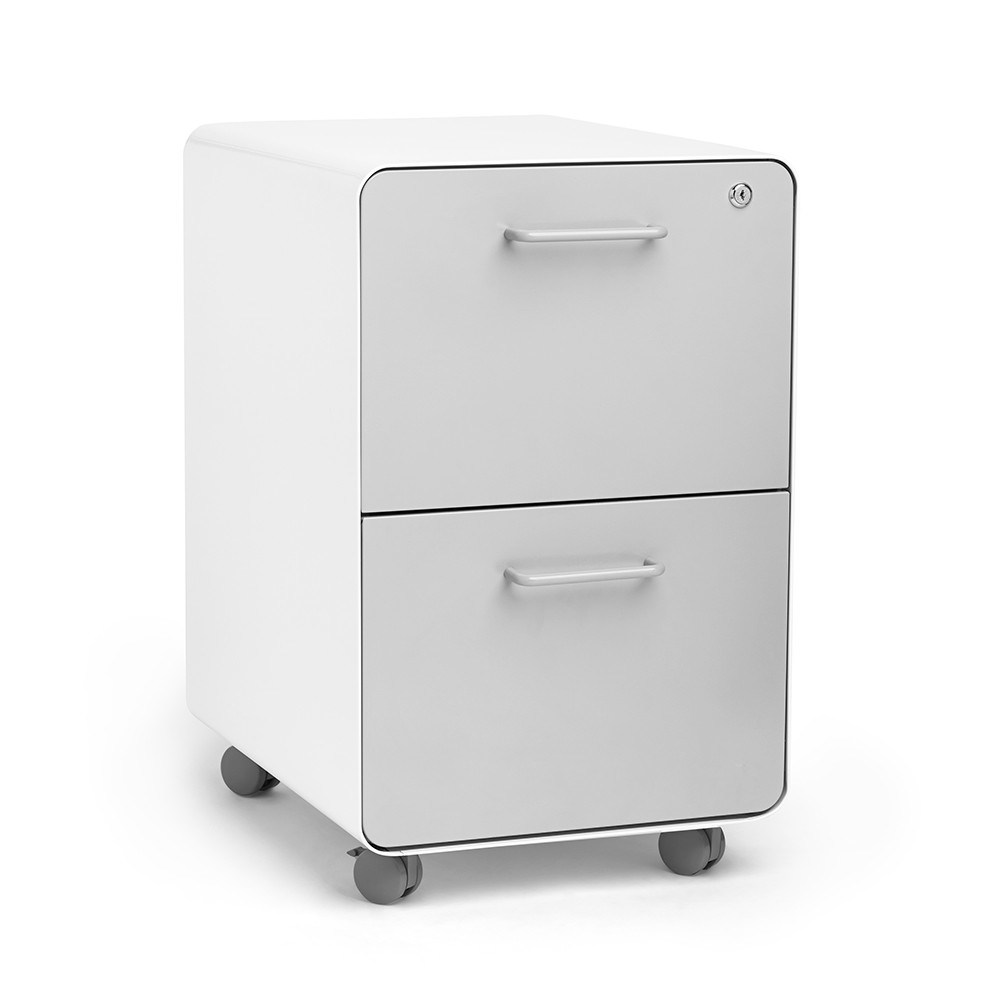 2 Drawer Lockable Mobile Pedestal File Storage Cabinet for Office