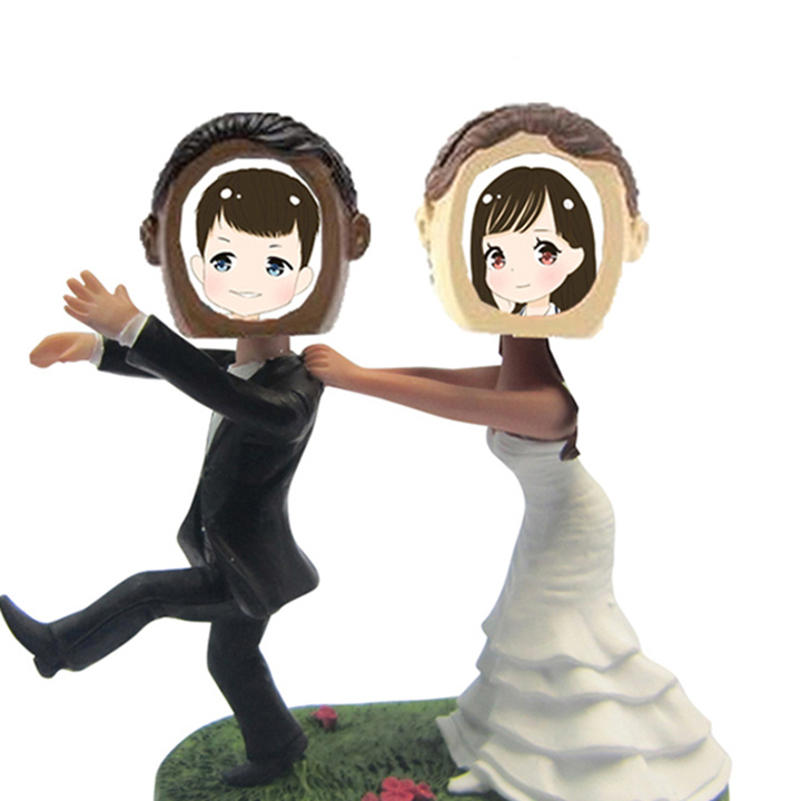 Indoor Wedding Decoration Bobble Head Dolls Creative Resin Bobble Head