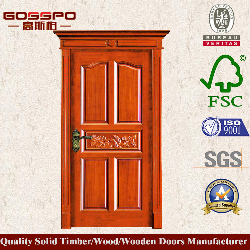 Handmade Carving Door Sapele Wood Entrance Door (XS2-013)