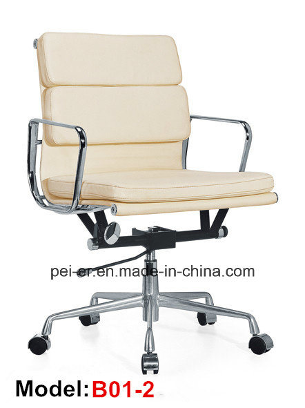 Eames Leather Office/ Hotel Chinese Aluminium Manager Chair (B01-2)