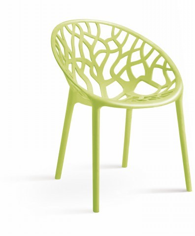 Flower Shape Backrest Plastic Chair