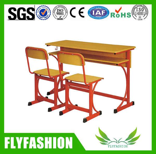 School Furniture Double Student Table and Chairs (SF-20D)