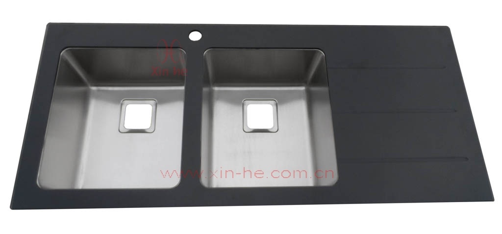 Tempered Glass Top, Stainless Steel Sink (GD01)