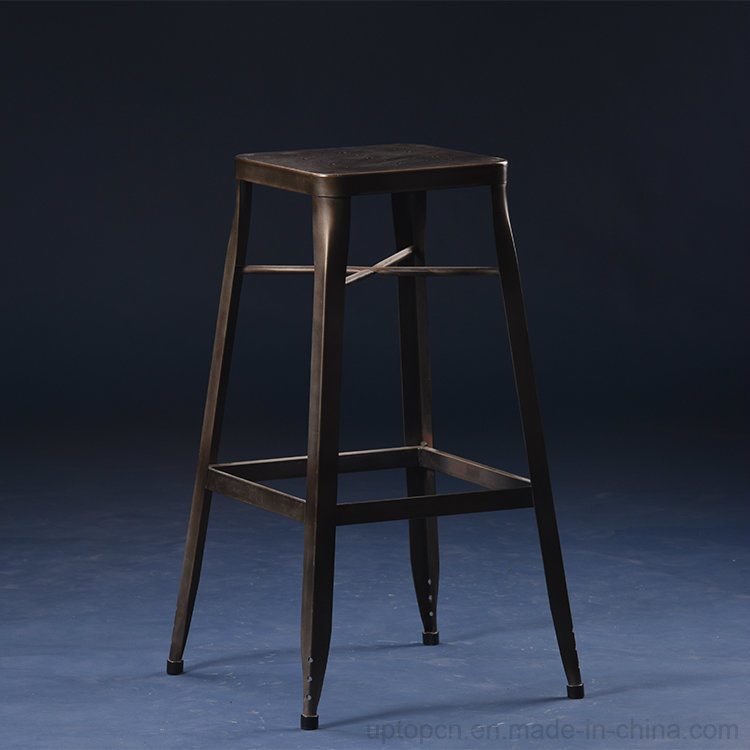 Antique Style Industrial Square Gunmetal High Bar Stool (SP-MC074)