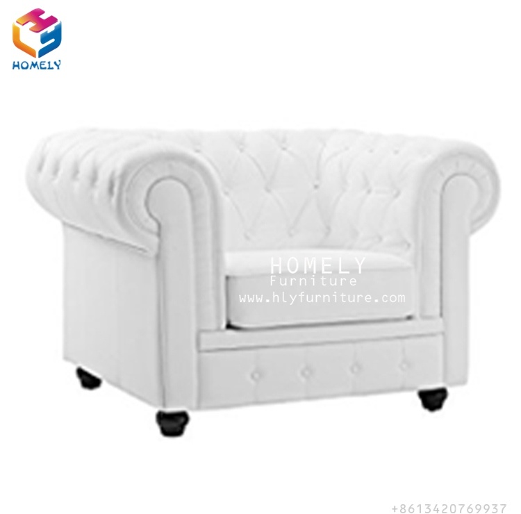 White Leather Velvet Double Single Sofa Hot Selling