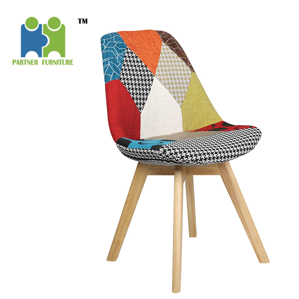 Colorful Fabric Morden Wooden Chair Leisure Chair (Cherry)