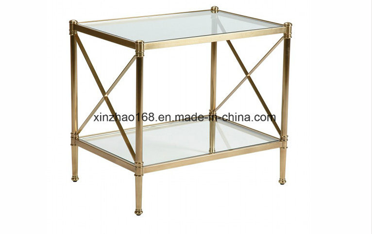 High Tempering Glass Flower Living Room Table