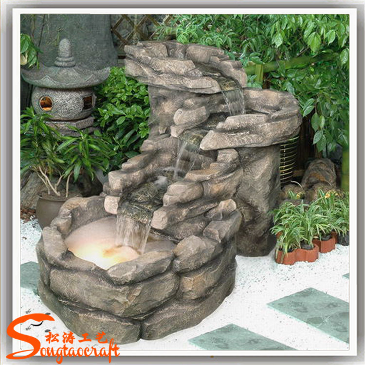 Guangzhou Supplier Artificial Fiberglass Features Rockery for Garden Decoration (RH007)