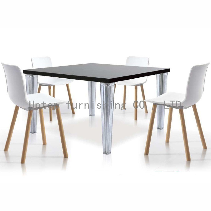 Elegant Plastic Dining Chair with European Beech Legs (sp-uc007)