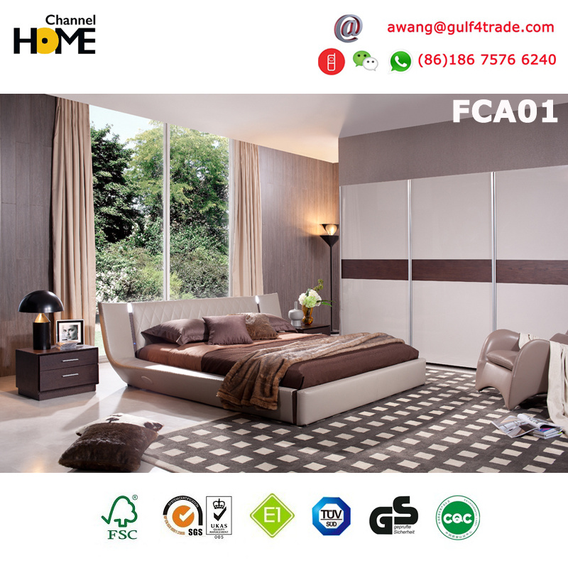 Multi-Media High Quality Elegant Modern Bed for Bedroom (FCA01)